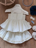 Elegant Ruffled Newborn Dress/Romper - Apricot - Size 90