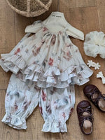 Luxury Layered Newborn Top/Dress - Apricot - Size 90