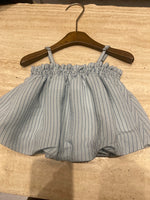 Elegant Striped Strap Top - Apricot - Size 130