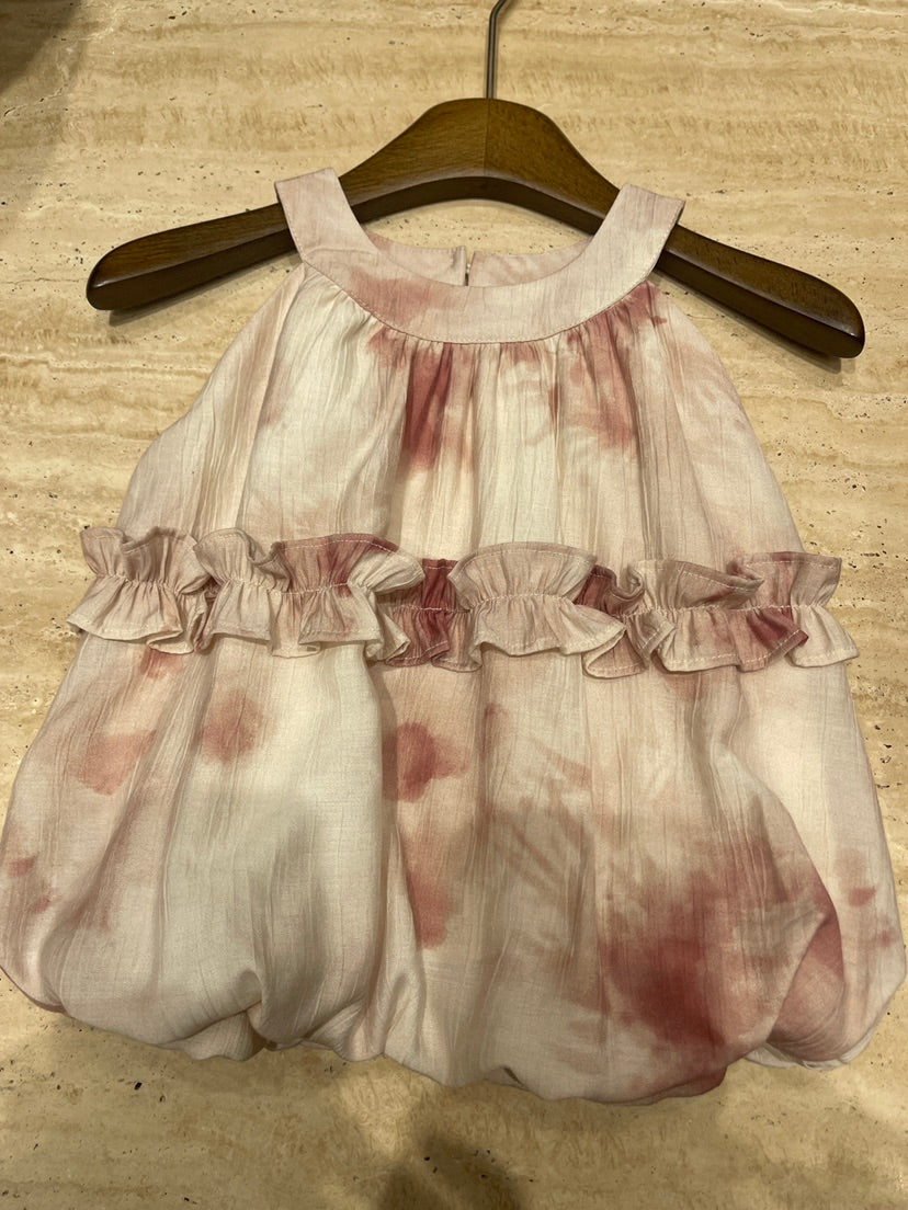 Luxury Flower Bud Top - Pink - Size 130